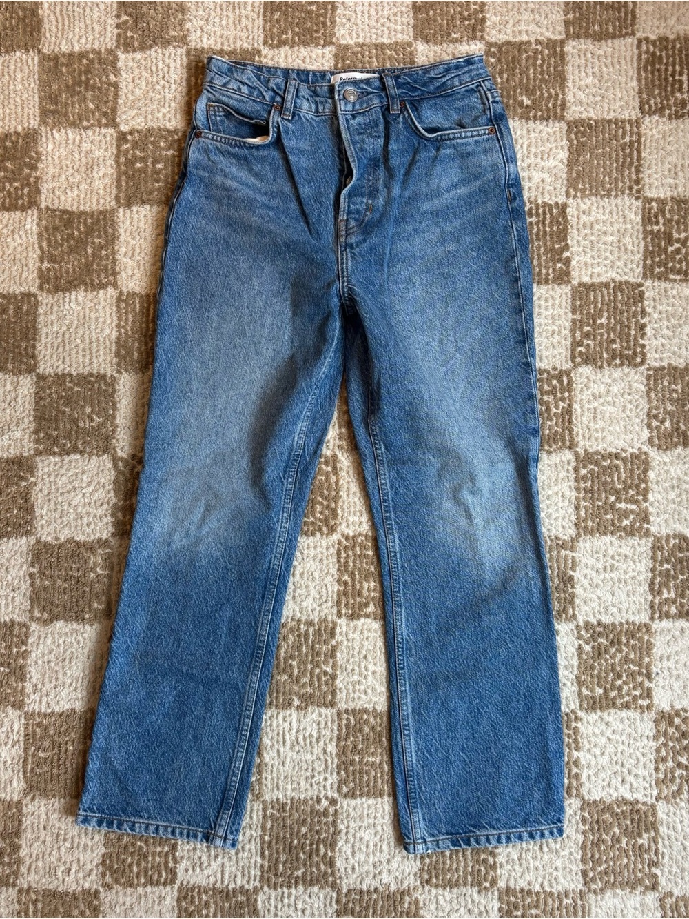 Reformation Cynthia High Rise Straight Ankle in Colorado size 26